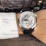 Perfect Replica Jaeger Lecoultre Master World Geographic White Dial Stainless Steel 42mm Watch